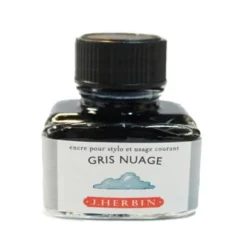 J Herbin Fountain Pen Ink Bottle -- Gris Nuage : Cloudy Grey