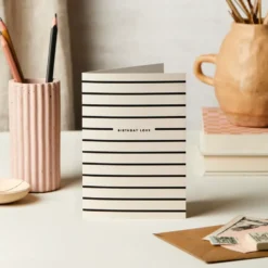 Katie Leamon Greeting Card [Stripe Birthday Love]