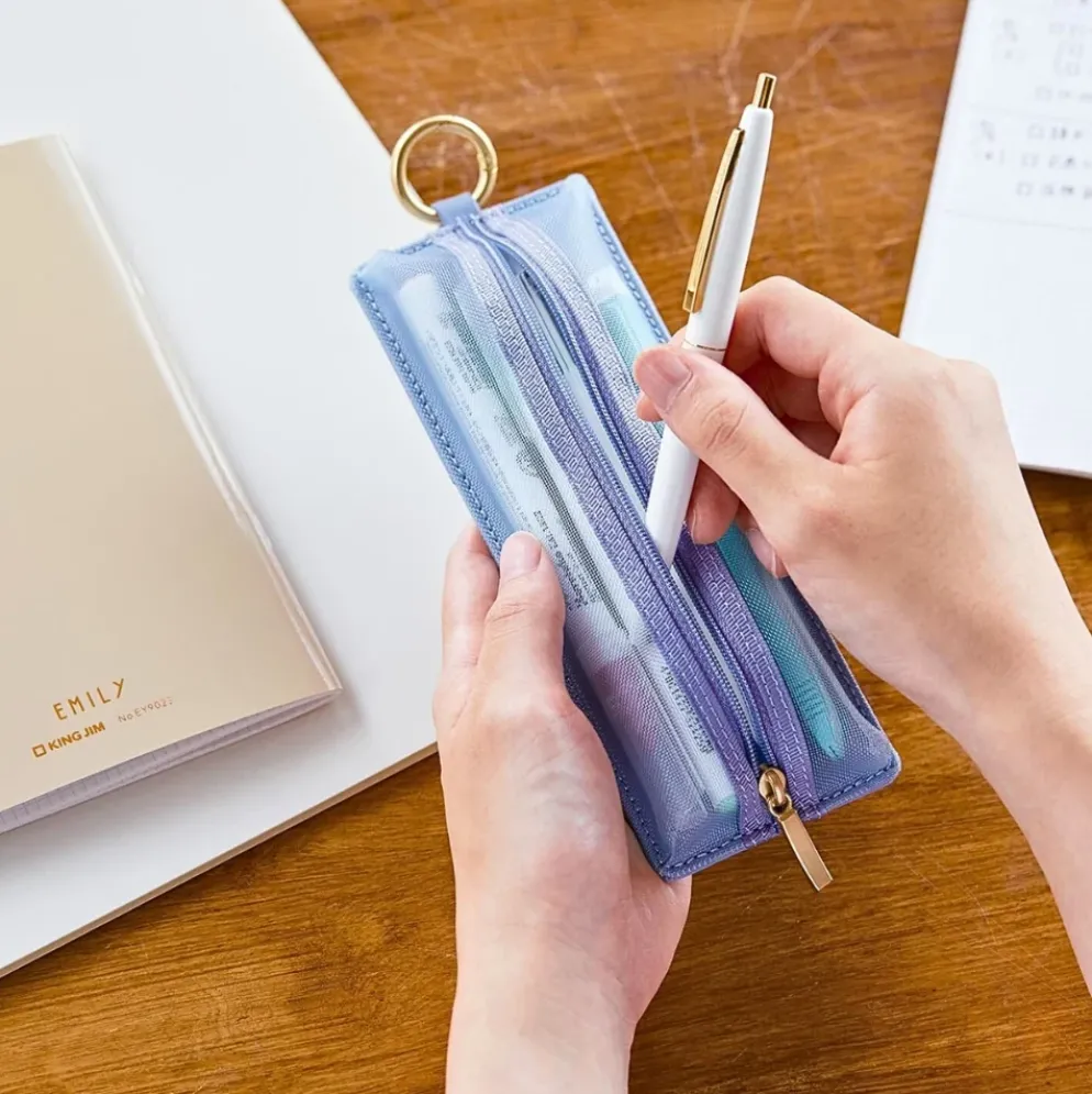 KING JIM EMILY Flat Pen Case
