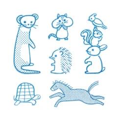 KING JIM Kori Jirushi Clear Stamps — Set of 6