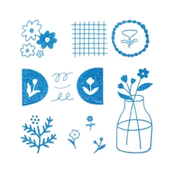 KING JIM Kori Jirushi Clear Stamps — Set of 6