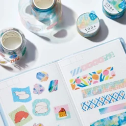 KING JIM SODA Glitter Masking Tape Geometry — 10mm
