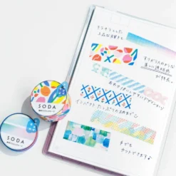 KING JIM SODA Glitter Masking Tape Geometry — 10mm