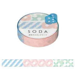 KING JIM SODA Glitter Masking Tape Geometry — 10mm