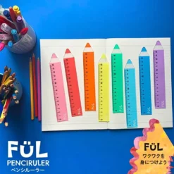 Kitera FUL Pencil Design Acrylic Ruler