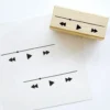 Kodomo No Kao Bullet Journal Stamp - Play Buttons