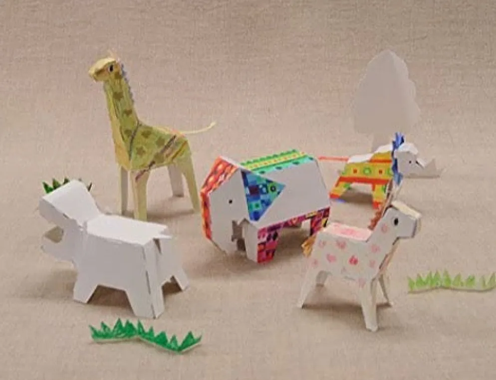 Kokuyo 3D Colouring Book Paper Animals