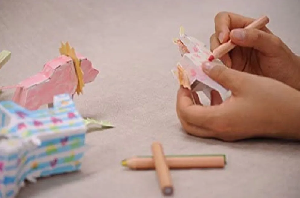Kokuyo 3D Colouring Book Paper Animals