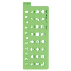 Kokuyo Jibun Techo Template Stencil - Icon Version
