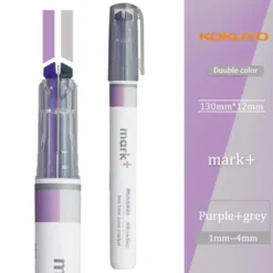 Kokuyo Mark+ Dual Colour Highlighter – Gentle Grey & Soft Hues, Clever Twin Tip