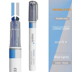 Kokuyo Mark+ Dual Colour Highlighter – Gentle Grey & Soft Hues, Clever Twin Tip