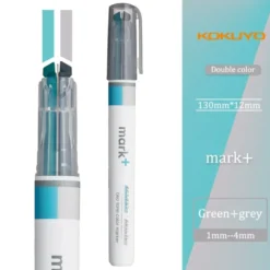 Kokuyo Mark+ Dual Colour Highlighter – Gentle Grey & Soft Hues, Clever Twin Tip