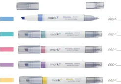 Kokuyo Mark+ 2 Way Colour Marker Pen [Grey Tip] Set of 5