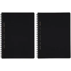 Kokuyo Soft Ring Notebook Black A5 — Grid and Ruled