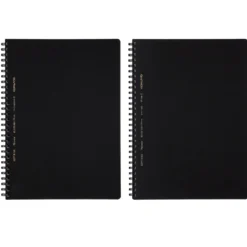 Kokuyo Soft Ring Notebook Black B5 — Ruled and Grid