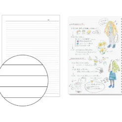 Kokuyo Soft Ring Notebook Black B5 — Ruled and Grid