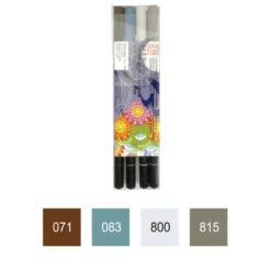 Kuretake ZIG Art & Graphic Twin Marker [4 colour set]