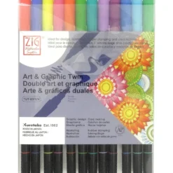 Kuretake ZIG Art & Graphic Twin Marker [12 colour set]