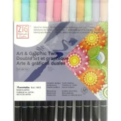 Kuretake ZIG Art & Graphic Twin Marker [12 colour set]