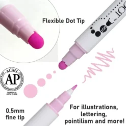 Kuretake ZIG Clean Color Dot Marker Pen (Set of 4)