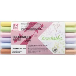 Kuretake ZIG Memory System Brushables - Pastel 6 Colours Set