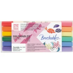 Kuretake ZIG Memory System Brushables - Vivid 6 Colours Set