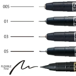 Kuretake ZIG Cartoonist Mangaka Black Assortment Set (Set of 5)