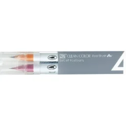 Kuretake ZIG Clean Color Real Brush - Set of 4 colours - Pop colours