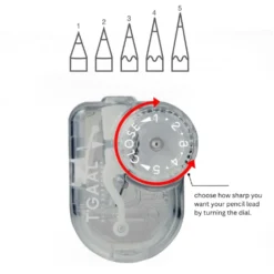 Kutsuwa T’Gaal Adjustable Pencil Sharpener – Five-Stage, Precision Japanese Design