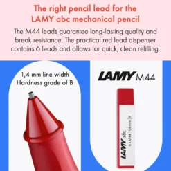 LAMY abc Mechanical Pencil – 1.4mm Beginner Writing Pencil, Black