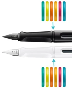 LAMY Safari Multicolour Special Edition Fountain Pen Set – All White & All Black