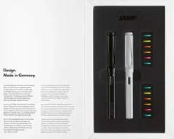 LAMY Safari Multicolour Special Edition Fountain Pen Set – All White & All Black