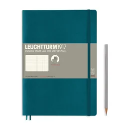 Leuchtturm1917 Softcover Notebook B5 – Pacific Green (Plain, Ruled, or Dotted)