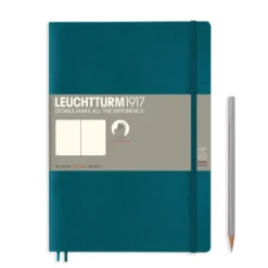 Leuchtturm1917 Softcover Notebook B5 – Pacific Green (Plain, Ruled, or Dotted)