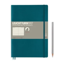 Leuchtturm1917 Softcover Notebook B5 – Pacific Green (Plain, Ruled, or Dotted)
