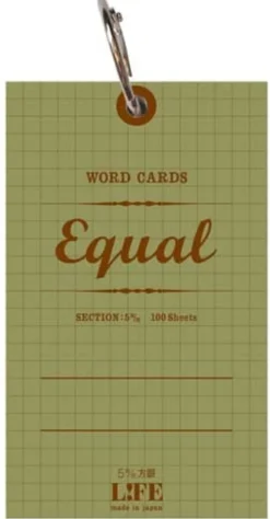 LIFE Word Card 'Equal' Grid Paper [A7]