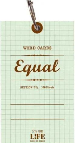 LIFE Word Card 'Equal' Grid Paper [A7]