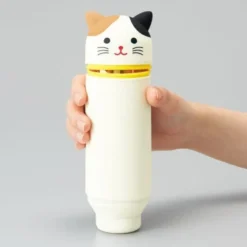 LIHIT LAB PuniLabo Stand Pen Case - White Cat