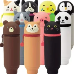 LIHIT LAB PuniLabo Stand Pen Case - White Cat