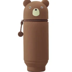 LIHIT LAB PuniLabo Stand Pen Case - Brown Bear