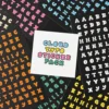 Livework Cloud Typo Removable Sticker Pack – 8 Sheets