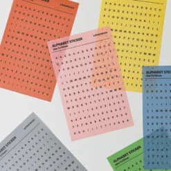 Livework LIFE & PIECES Alphabet Sticker Set (6 Sheets)