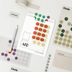 Livework LIFE & PIECES Circle Sticker Set – 4 Sheets