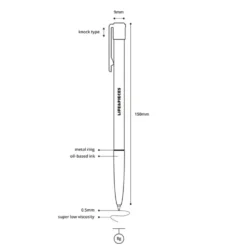Livework LIFE & PIECES Clear Ballpoint Pen 0.5mm