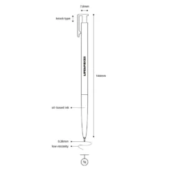Livework LIFE & PIECES Clear Slim Ballpoint Pen 0.38mm