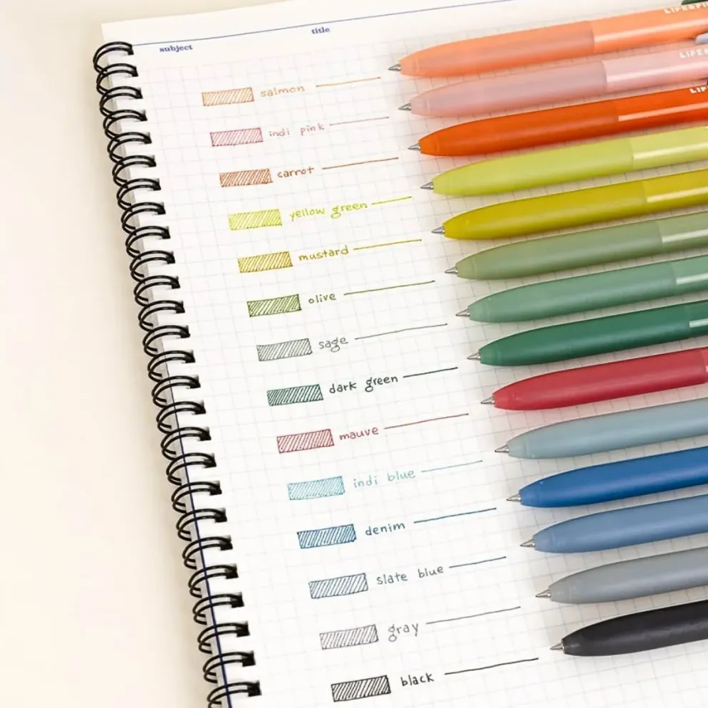 Livework LIFE & PIECES Gel Pen 0.38mm – Smooth, Quick-Dry Colour Pen