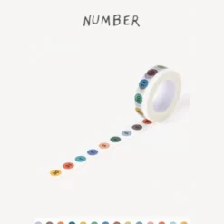 Livework Life & Pieces Paper Tape - 15mm - Numbers