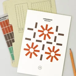 Livework LIFE & PIECES Shapes Sticker Set – 4 Sheets Geometric Planner Stickers