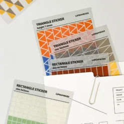 Livework LIFE & PIECES Shapes Sticker Set – 4 Sheets Geometric Planner Stickers