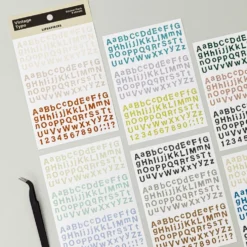Livework LIFE & PIECES Vintage Typo Sticker Set – 6 Sheets